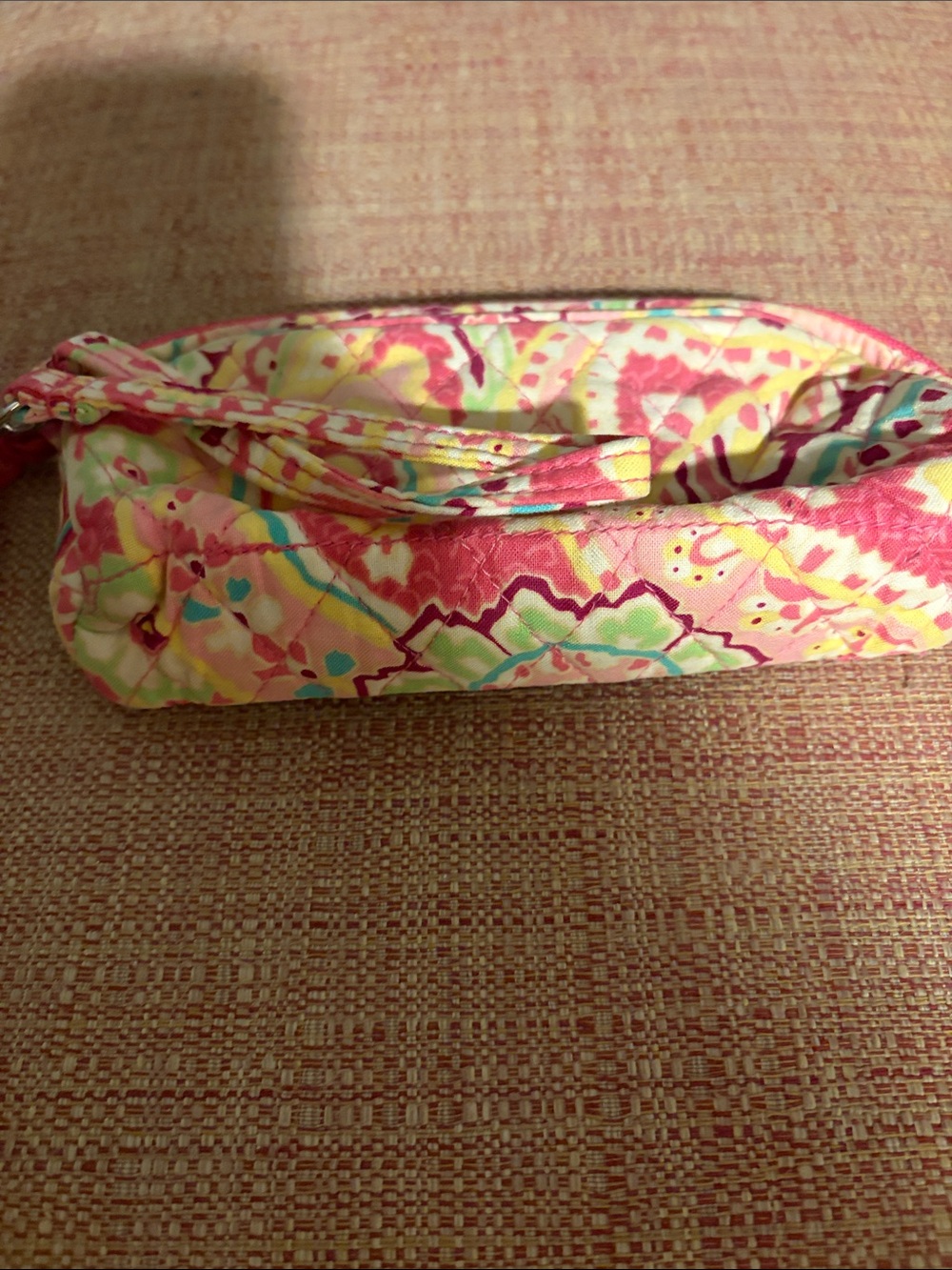 Small Vera Bradley Floral Pink Quilted  Cosmetic Pouch